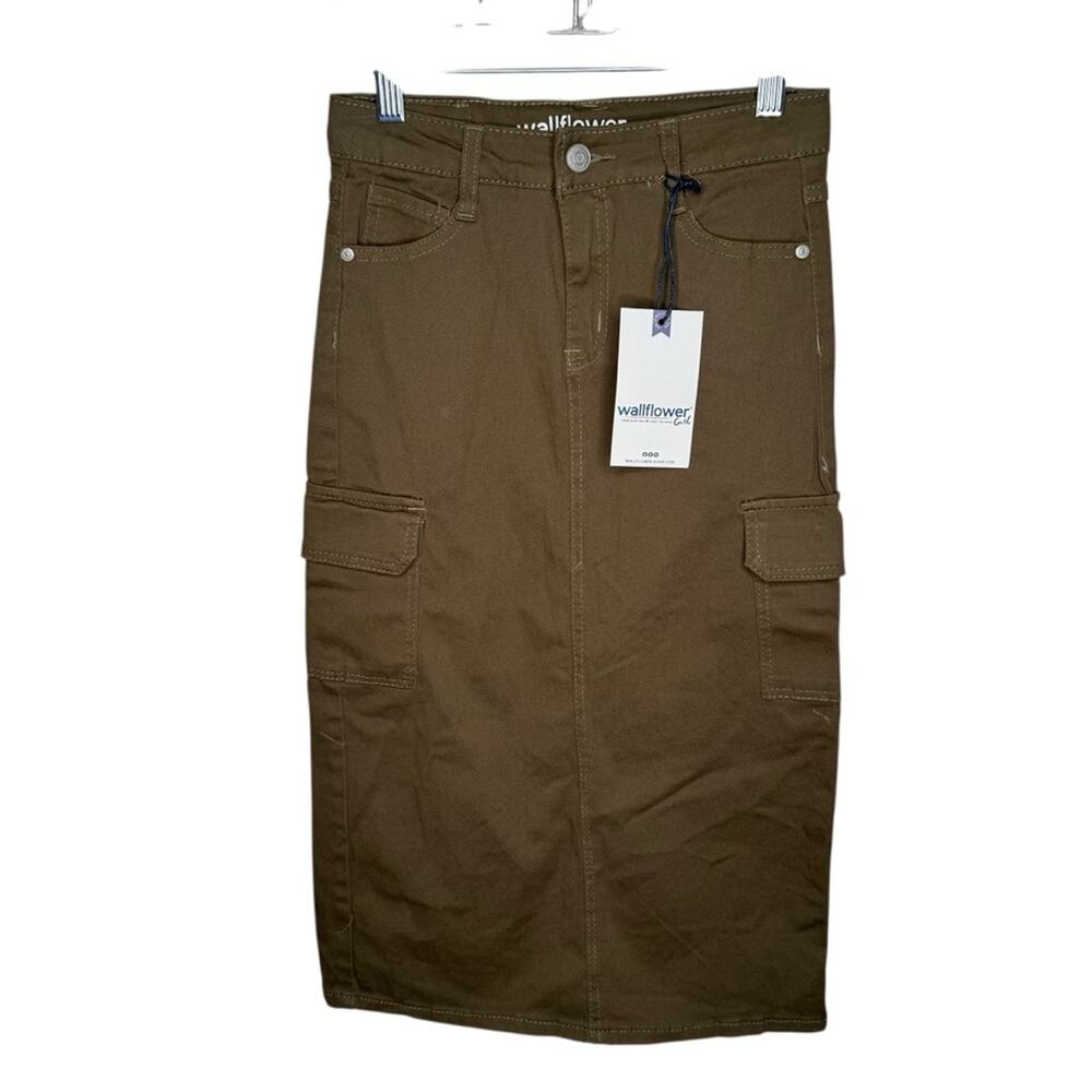 NWT Wallflower Girl Below Knee Skirt Midi Brown Kids Stitch Fix Size 8